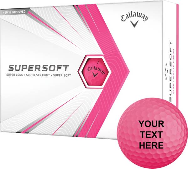 Callaway 2021 Supersoft Matte Pink Personalized Golf Balls