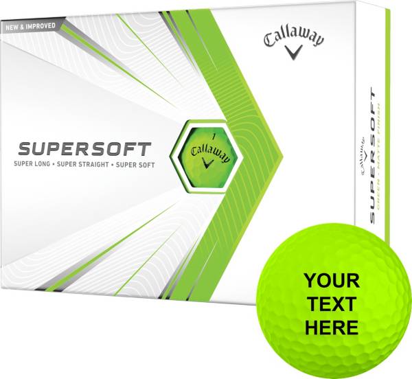 Callaway 2021 Supersoft Matte Green Personalized Golf Balls