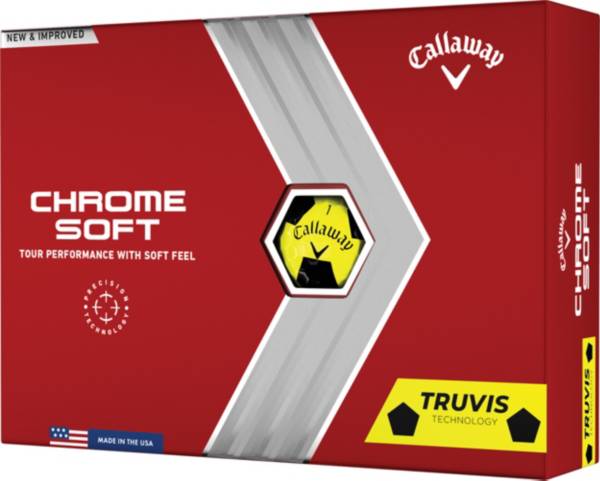 Callaway 2022 Chrome Soft Truvis Yellow Golf Balls