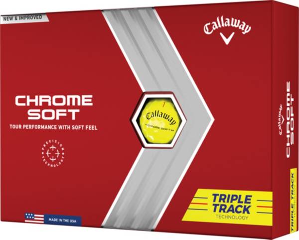 Callaway 2022 Chrome Soft Triple Track Yellow Golf Balls