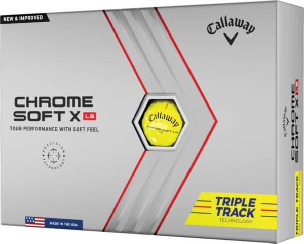Callaway 2022 Chrome Soft X LS Triple Track Yellow Golf Balls