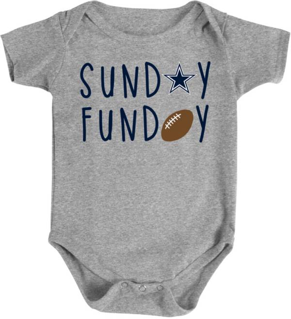 Dallas Cowboys Toddler Dallas Cowboys Grey ‘Sunday Funday' Creeper