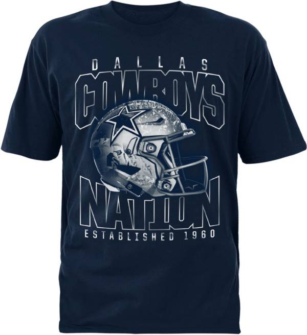 Dallas Cowboys Merchandising Men's Helmet Navy T-Shirt