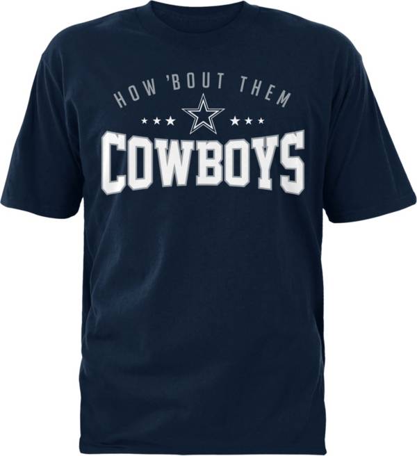Dallas Cowboys Merchandising Men's Verde Wordmark Navy T-Shirt