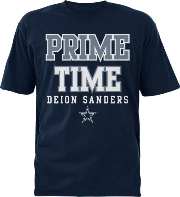 Dallas Cowboys Merchandising Men's Prime Time Deion Sanders Navy T-Shirt