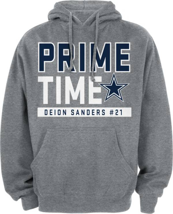 Dallas Cowboys Merchandising Men's Deion Sanders Prime Time Grey Hoodie