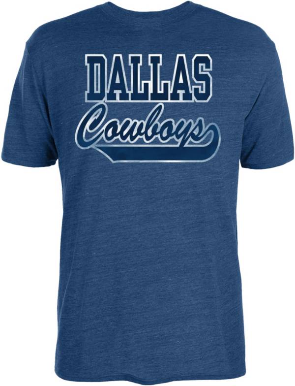 Dallas Cowboys Merchandising Men's Cook Tri-Blend Blue T-Shirt