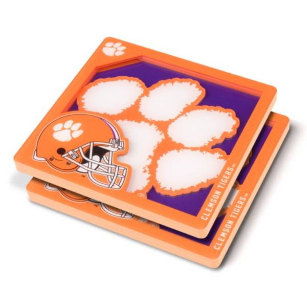 You the Fan Clemson Tigers Logo Series Coaster Set