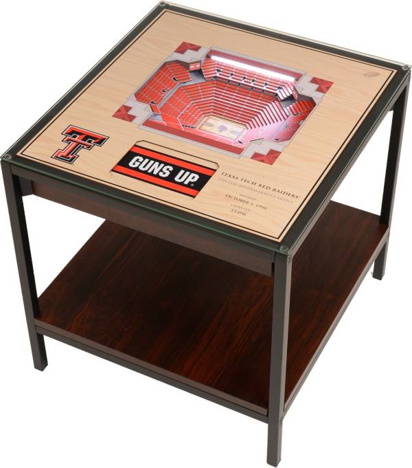 You The Fan Texas Tech Red Raiders 25-Layer Stadium Views Lighted End Table