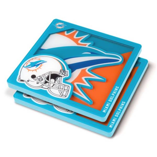 You the Fan Miami Dolphins Logo Series Coaster Set