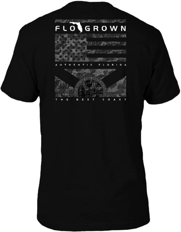 FloGrown Men's Camo Flag Panels Short Sleeve T-shirt