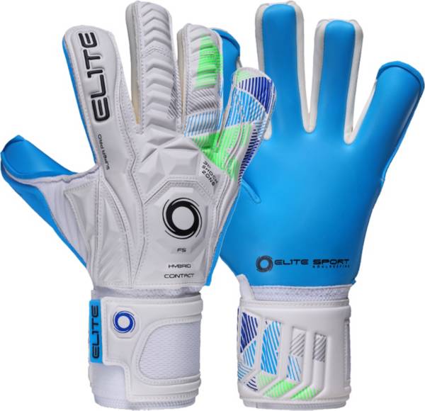 Elite Adult Aqua H Soccer Goalkeeper Gloves