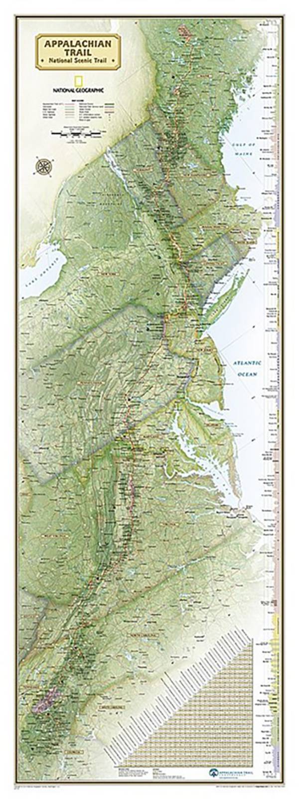 National Geographic Appalachian Trail Wall Map product image