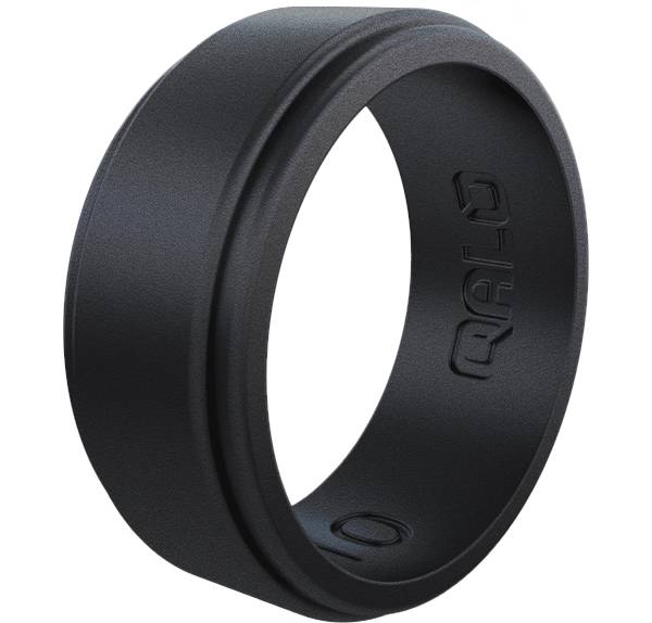 Qalo Men's Polished Step Edge Silicone Ring