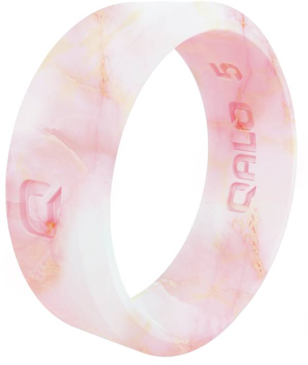 Qalo Women's Pink Metallic Marble Silicone Ring product image