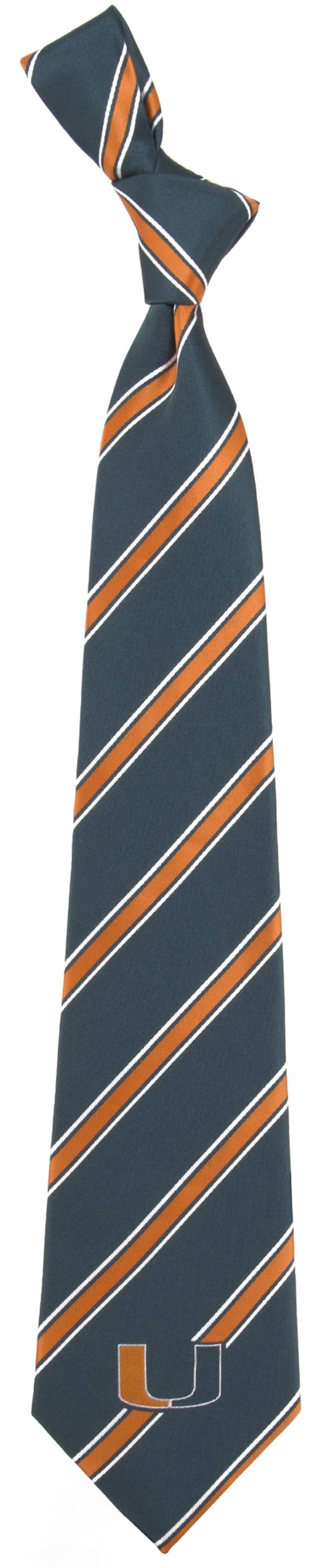 Eagles Wings Miami Hurricanes Woven Poly 1 Necktie