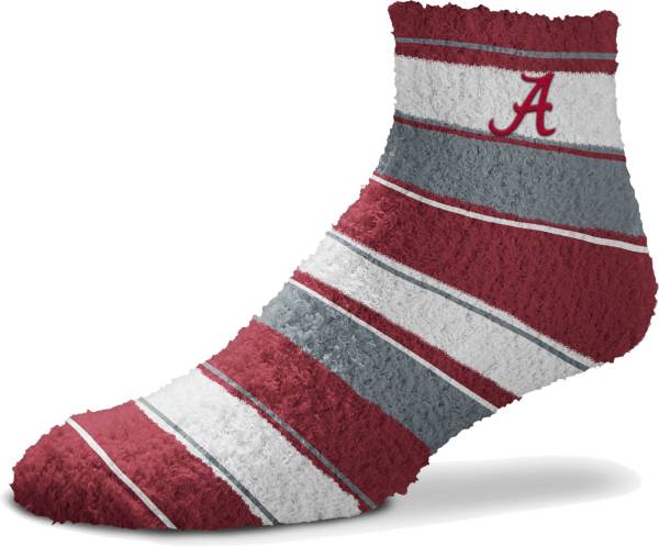 For Bare Feet Alabama Crimson Tide Stripe Cozy Socks