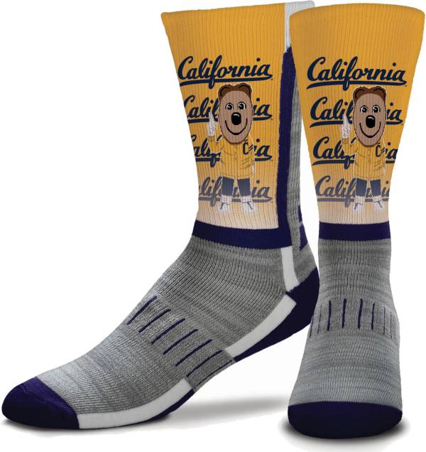 For Bare Feet Cal Golden Bears Mascot Crew Socks