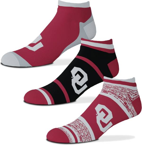 For Bare Feet Oklahoma Sooners 3 Pack Socks