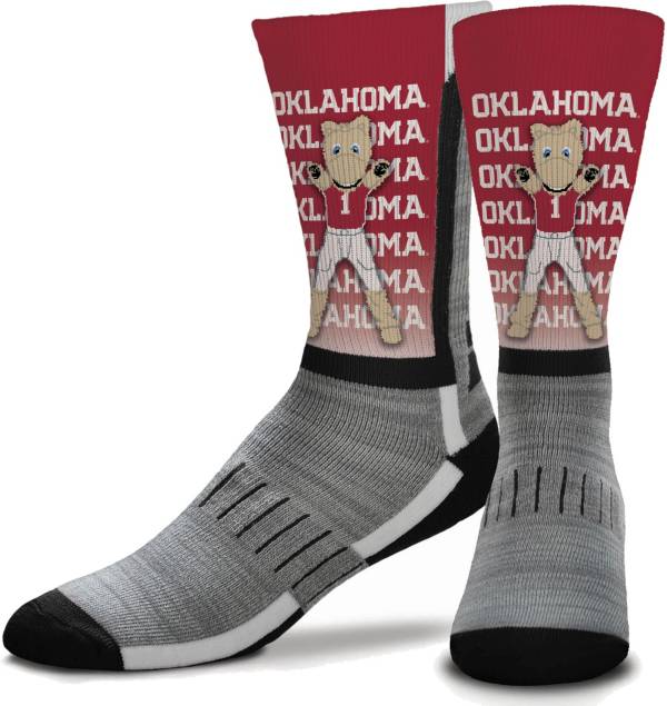 For Bare Feet Oklahoma Sooners Mascot Crew Socks