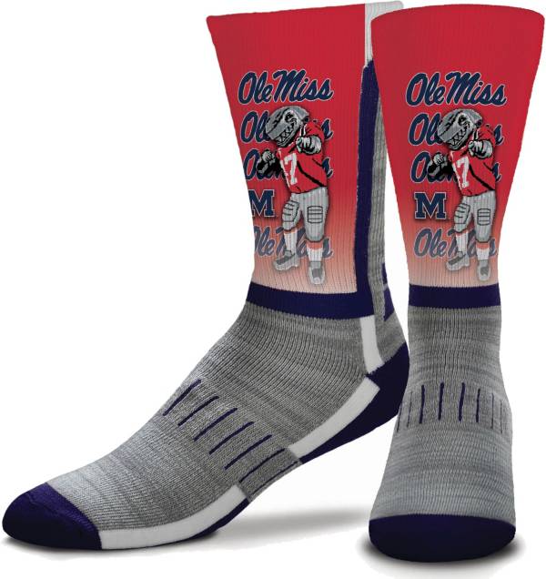For Bare Feet Ole Miss Rebels Mascot Crew Socks product image