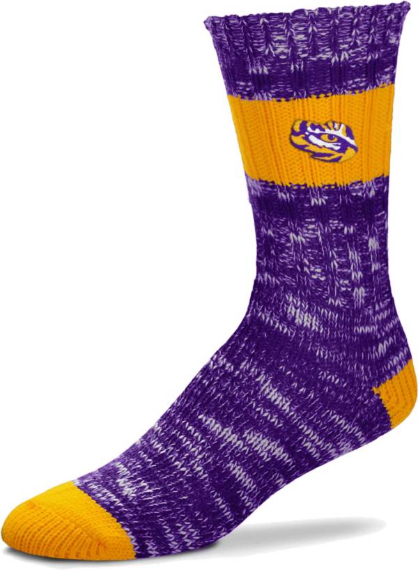 For Bare Feet LSU Tigers Alpine Crew Socks