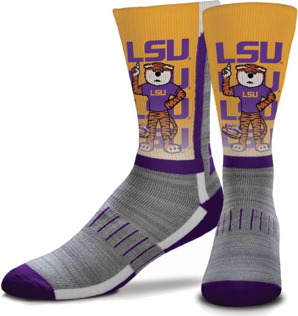 For Bare Feet LSU Tigers Mascot Crew Socks