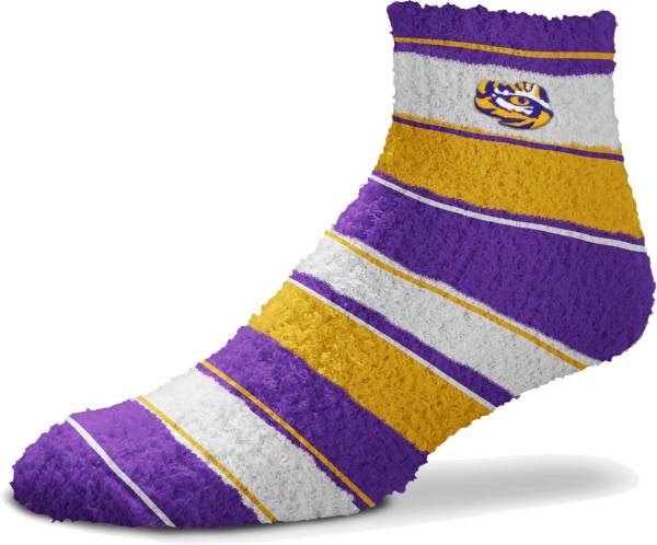 For Bare Feet LSU Tigers Stripe Cozy Socks