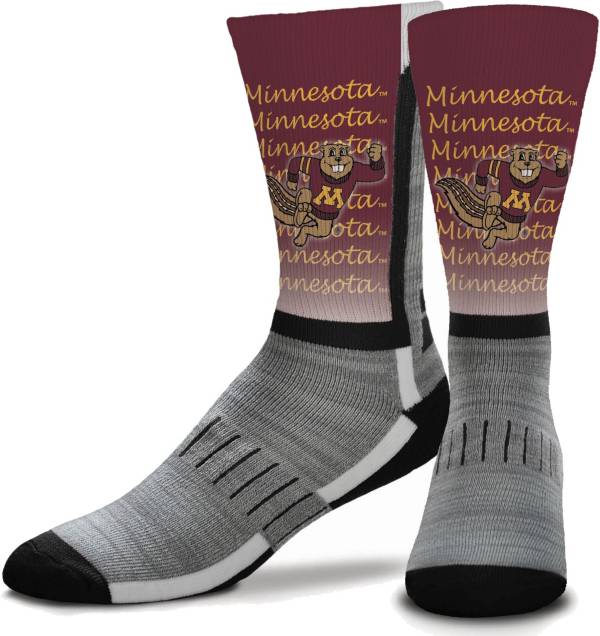 For Bare Feet Minnesota Golden Gophers Mascot Crew Socks