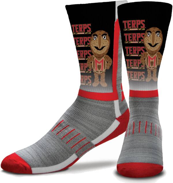 For Bare Feet Maryland Terrapins Mascot Crew Socks