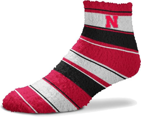 For Bare Feet Nebraska Cornhuskers Stripe Cozy Socks