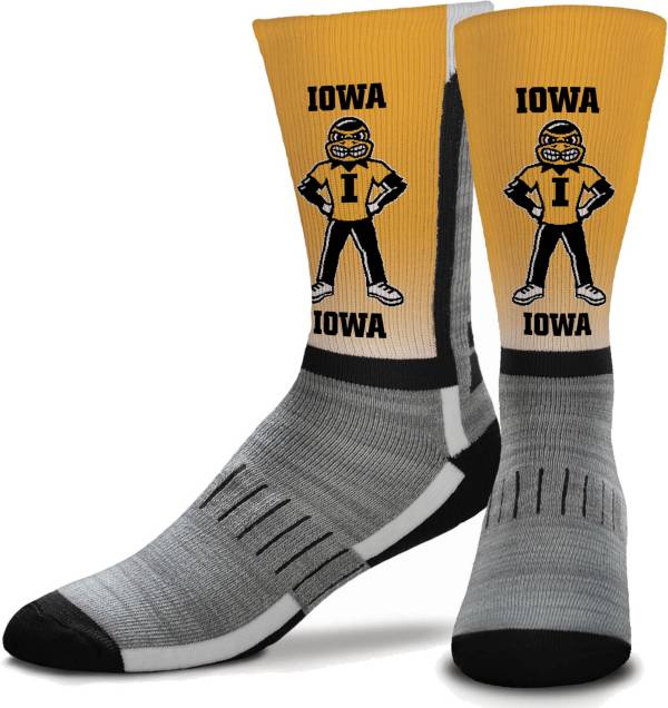 For Bare Feet Iowa Hawkeyes Mascot Crew Socks