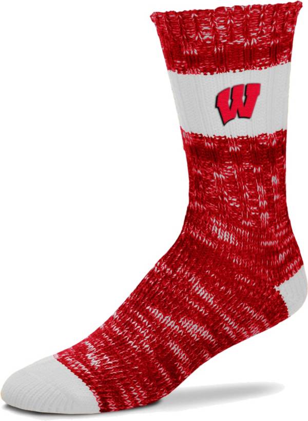 For Bare Feet Wisconsin Badgers Alpine Crew Socks