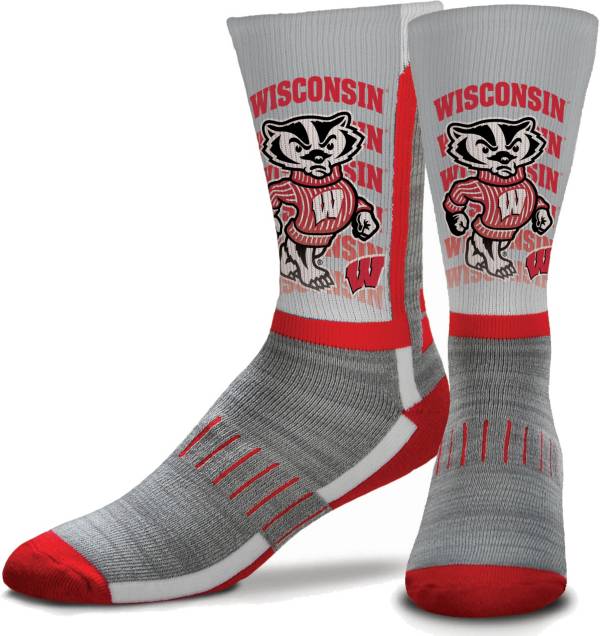 For Bare Feet Wisconsin Badgers Mascot Crew Socks