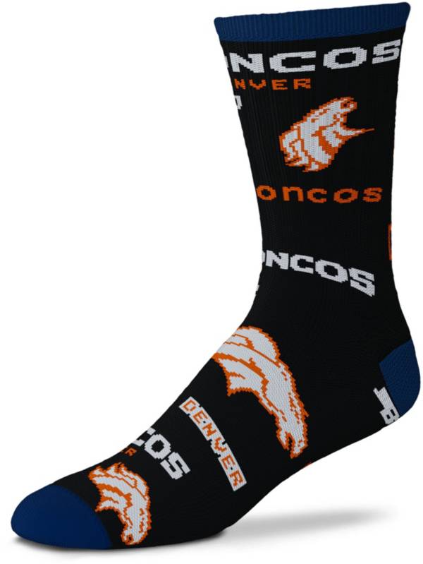 For Bare Feet Denver Broncos Black to Black Socks