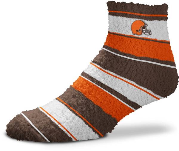 For Bare Feet Cleveland Browns Stripe Cozy Socks