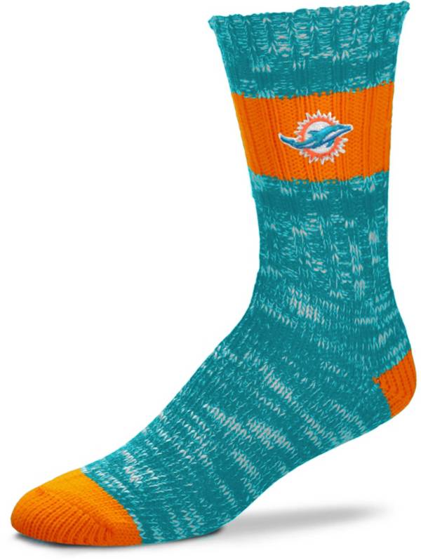 For Bare Feet Miami Dolphins Alpine Socks