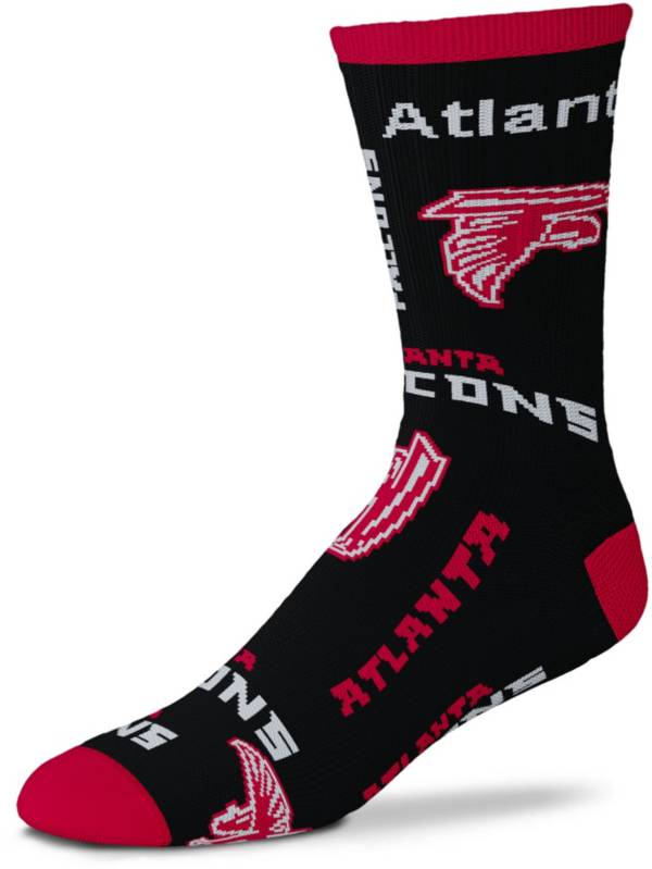 For Bare Feet Atlanta Falcons Black to Black Socks