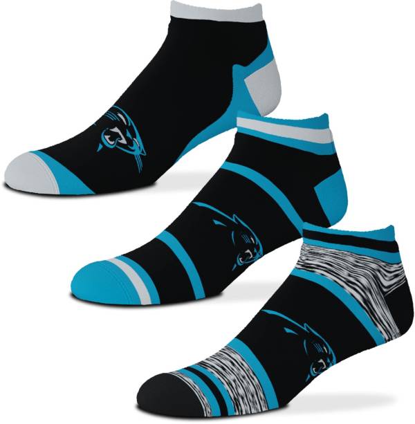 For Bare Feet Carolina Panthers 3-Pack Socks