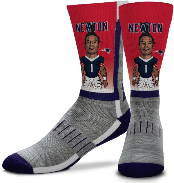 For Bare Feet New England Patriots Cam Newton Player Socks