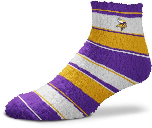 For Bare Feet Minnesota Vikings Stripe Cozy Socks