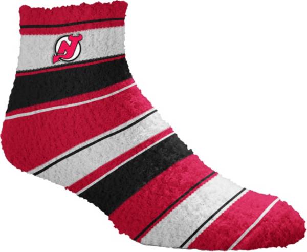For Bare Feet New Jersey Devils Stripe Cozy Socks