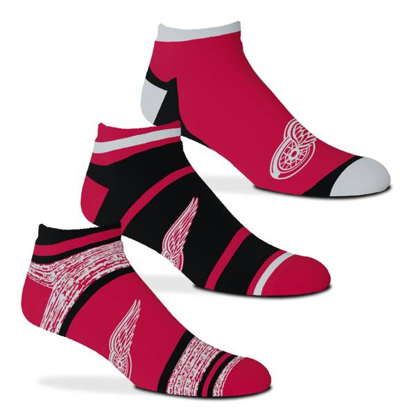 For Bare Feet Detroit Red Wings 3-Pack Socks
