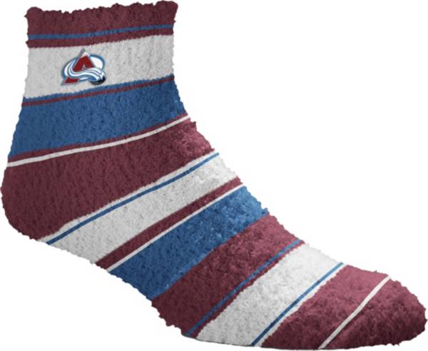 For Bare Feet Colorado Avalanche Stripe Cozy Socks