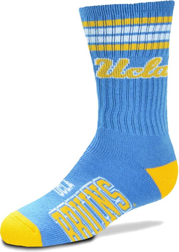 For Bare Feet Youth UCLA Bruins 4-Stripe Deuce Socks