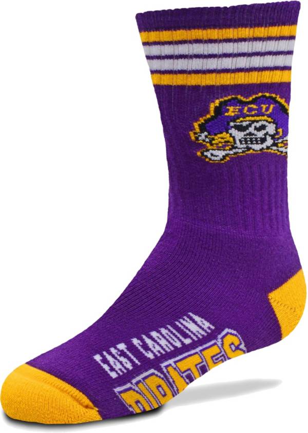 For Bare Feet Youth East Carolina Pirates 4-Stripe Deuce Socks product image