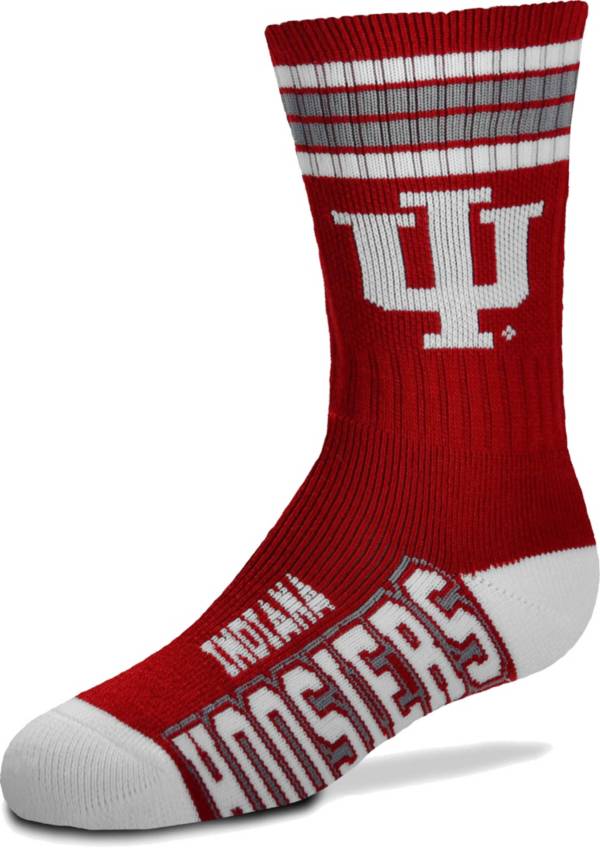 For Bare Feet Youth Indiana Hoosiers 4-Stripe Deuce Socks