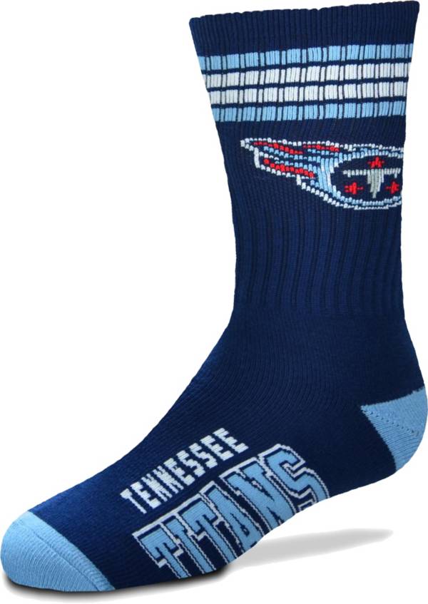 For Bare Feet Youth Tennessee Titans 4-Stripe Deuce Crew Socks