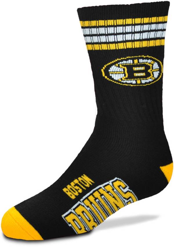 For Bare Feet Youth Boston Bruins 4-Stripe Deuce Crew Socks product image