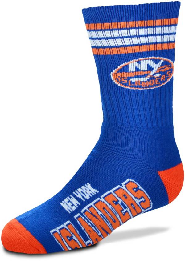 For Bare Feet Youth New York Islanders 4-Stripe Deuce Crew Socks product image